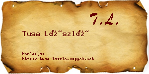 Tusa László névjegykártya