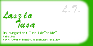 laszlo tusa business card